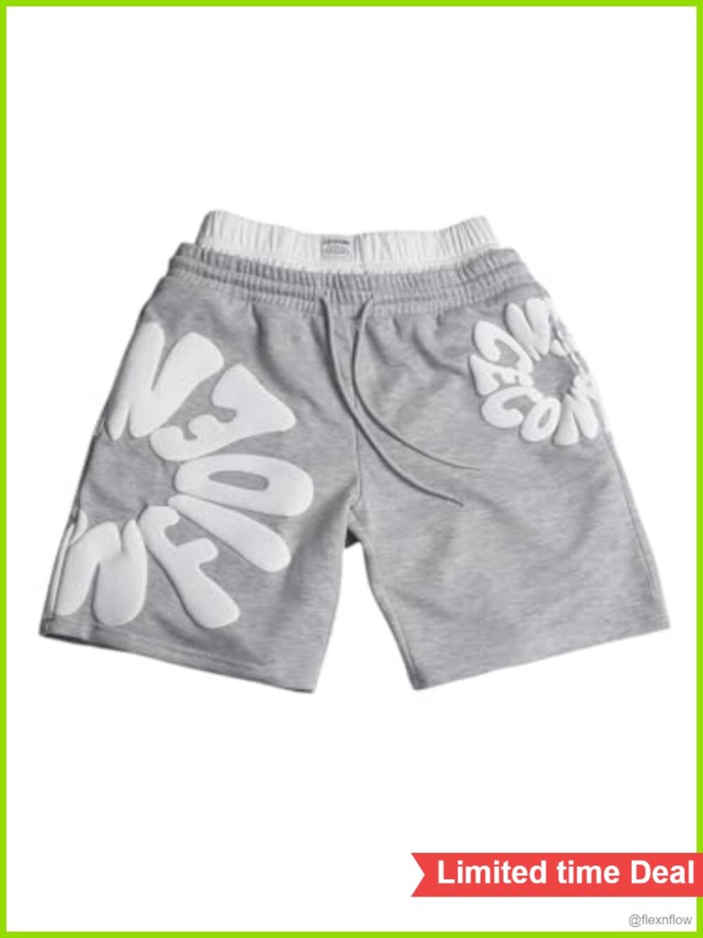 Men's Y2K Double Waisted Baggy Track Shorts Distressed Washed Loose Fit